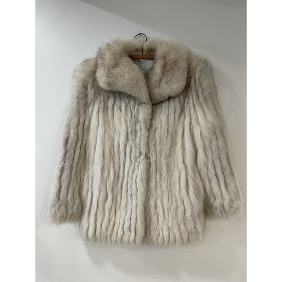 Gorgeous!! Vintage Blue Fox Fur‎ Coat 80's - Picture 1 of 16